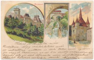 1899 (Vorläufer) Brassó, Kronstadt, Brasov; Lövölde, Katalin kapu, Árokmente / shooting hall, gate, Graft. Kosmos S VII.. litho s: Geiger R. (EK)