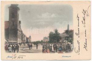 1902 Arad, Andrássy tér, templom / square, church (EK)