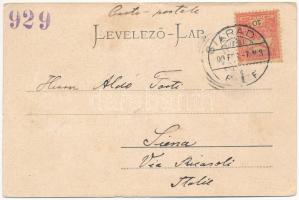 1902 Arad, Andrássy tér, templom / square, church (EK)