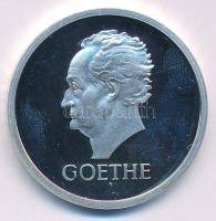 2001. A Német Birodalom / Weimari Küztársaság 1932A 3M Ag Goethe érme jelzett utánverete T:PP ujjlenyomat 2001. The German Empire / Weimar Republic 1932A 3 Reichsmark Ag Centenary - Death of Goethe coin marked restrike C:PP fingerprint