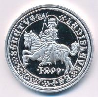 DN A legértékesebb magyar érmék - II. Ulászló ezüst guldinerének replikája ezüstözött Cu emlékérem, COPY jelzéssel, tanúsítvánnyal (40mm) T:PP