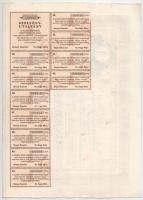 Makó 1929. "Makói Népbank Részvénytársaság" részvénye 50P-ről szelvényekkel, szárazpecsétt...