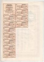 Makó 1929. "Makói Népbank Részvénytársaság" részvénye 50P-ről szelvényekkel, szárazpecsétt...