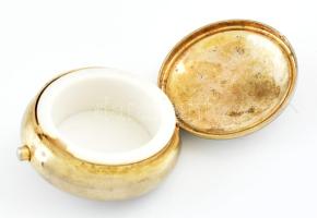 Gyógyszeres dobozka, zománcos fém, műanyag betéttel, jelzés nélkül, Zalamegyei Kézműipari Vállalat, ...