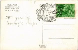 1940 Budapest, XXXV. Budapesti Nemzetközi Vásár, Vitéz Nagybányai Horthy Miklós kormányzó beszédet m...