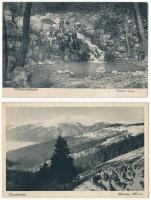 2 db régi képeslap: Tiszaborkút (Kvasy) és Pilisszentlászló