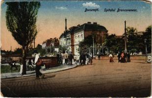 1922 Bucharest, Bukarest, Bucuresti, Bucuresci; Spitalul Brancovenesc / hospital, street view (EM)