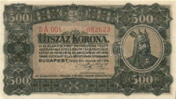 1923. 500K "Magyar Pénzjegy..." T:II