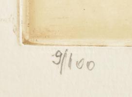 Varga Mátyás (1910-2002): 150 éves a Nemzeti Színház, 1837-1987. Rézkarc, papír, jelzett, számozott ...