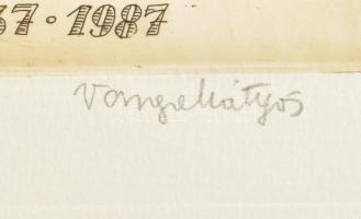 Varga Mátyás (1910-2002): 150 éves a Nemzeti Színház, 1837-1987. Rézkarc, papír, jelzett, számozott ...