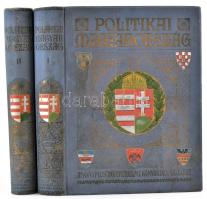 Politikai Magyarország. I-II. kötet. Szerk.: Szász József. Bp., 1912-1913, Anonymus Történelmi Könyvkiadó Vállalat. Szövegközti képekkel és egészoldalas táblákkal illusztrálva. Kiadói szecessziós aranyozott, festett egészvászon-kötés, Dörner és Heimberg-kötés, kopott, foltos borítóval. Csak 2 kötet!