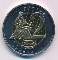 Vatikán 2008. 2E próbaveret tanúsítvánnyal T:1 Vatican 2008. 2 Euro trial strike with certificate C:...