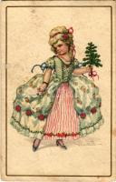 1927 Olasz művészlap, karácsony / Italian art postcard, Christmas. Degami 1021. s: V. Castelli (EK)