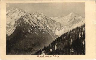 1930 Fogarasi-havasok (Fogarasi Kárpátok), Fogarascher Karpathen, Muntii Fagarasului; Nagy-Árpás, Podragu-csúcs / Arpasul mare - Podragu / mountain (small tear)