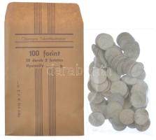 1941-1944. 1P Al (111x) Országos Takarékpénztár - 100 Forint, 50 darab 2 forintos papírzacskóban, a zacskó bélyegzés nélkül T:F oxidáció, porózus  Adamo P6.1