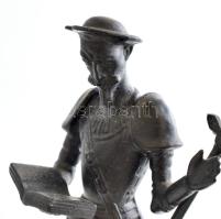 Dekoratív, szovjet szobor, Don Quiote. Öntöttvas. Jelzett: Kasli (Oroszország, XX. sz. első fele). m...