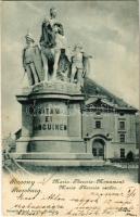 1899 (Vorläufer) Pozsony, Pressburg, Bratislava; Mária Terézia szobor. Schmidt Edgar kiadása / Maria-Theresia-Monument / monument, statue (fl)