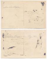 Gyergyótölgyes, Tölgyes, Tulghes, Tulghies; - 2 db régi fotó képeslap / 2 pre-1945 photo postcards