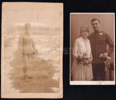 I. világháborús katonai fotók, 4 db, 10×15 és 9×13 cm-es méretben