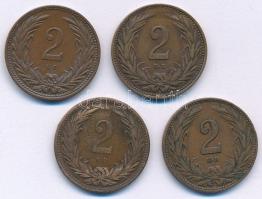 1904-1914. 2f bronz (4xklf) T:XF,VF