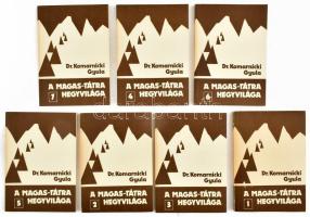 Komarnicki Gyula: A Magas-Tátra hegyvilága. (Hegymászó- és turistakalauz). 1-7. köt. Bp., 1985, Sport. Második, javított kiadás. Kiadói papírkötés, az 1. kötetben térkép-melléklettel.