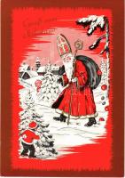 Gruß vom Nikolaus! / Saint Nicholas greeting art postcard - modern (EK)