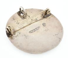 Ezüst (Ag) Azték bross, függő, jelzett, nettó: 9g, d: 4 cm