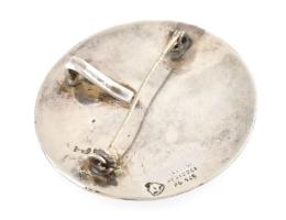 Ezüst (Ag) Azték bross, függő, jelzett, nettó: 14,9g, d: 4 cm