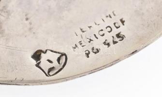 Ezüst (Ag) Azték bross, függő, jelzett, nettó: 14,9g, d: 4 cm