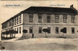 1919 Paks, Apáca leányiskola. Rosenbaum Ignác kiadása