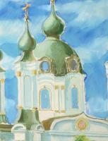 Varga Mátyás (1910-2002): Kolozsvár, 1943. Tempera, papír, jelezve balra lent, 62x46,5 cm / Mátyás V...