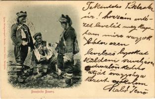 1898 (Vorläufer) Bosnische Bauern. Ignaz Königsbergers Nachf. Albert Thier / Bosnyák népviselet / Bosnian folklore + K. und K. Milit. Post XVI Bjelina (EK)