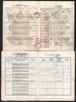 1911-1923-1940-1944 7 db betétkönyv