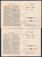 1911-1923-1940-1944 7 db betétkönyv