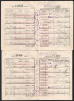 1911-1923-1940-1944 7 db betétkönyv