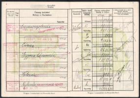 1911-1923-1940-1944 7 db betétkönyv