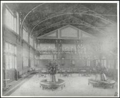 A Nyugati pályaudvar külső és belső terei az építés időszakában, 4 db utólagos nagyítás, 24×30 cm