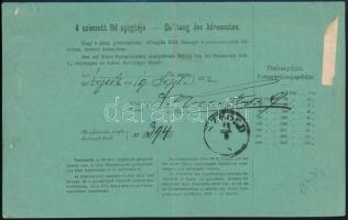 1872 5kr postautalvány "BUKIN" - Szeged