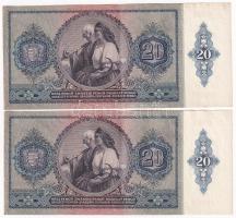 1941. 20P (2x) sorszámkövetők "C 043 078705 - C 043 078706" T:XF
Adamo P12