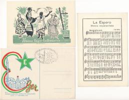 6 db modern eszperantó képeslap / 6 modern Esperanto postcards