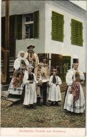 Veresmart, Rosia; Szász család / Sächsische Familie aus Rothberg. 30. Emil Fischer, Jos. Drotleff / Transylvanian Saxon family, folklore