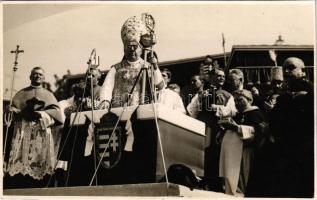 1938 Budapest, XXXIV. Nemzetközi Eucharisztikus Kongresszus. Serédi Jusztinián bíboros hercegprímás / 34th International Eucharistic Congress. photo (EB)