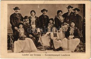 Kereszténysziget, Grossau, Cristian; Landler aus Grossau / Keresztényszigeti Landlerek, erdélyi folklór (fl)