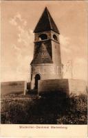 Barcaföldvár, Földvár, Marienburg, Feldioara; Studenten Denkmal. Josef Stenner & Sohn / Diákemlékmű (az 1612. október 14-iki csatában elesett 39 brassói diák emlékére) / heroic students' memorial monument (Rb)