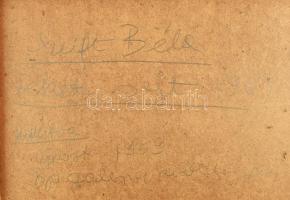 Szeift Béla (1944-2012): Fekete sejt, 1969. Akril, spárga, applikáció faroston, 68x66 cm, Jelezve há...