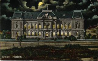 1915 Kassa, Kosice; Múzeum éjjel / museum at night (EB)