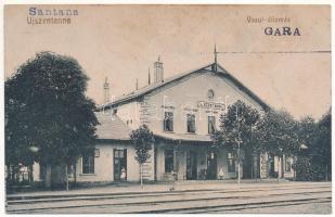 Újszentanna, Új-Szt.-Anna, Szentanna, Santana; vasútállomás / Gara / railway station