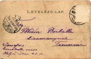 1900 Brassó, Kronstadt, Brasov; Marktplatz / Piactér, üzletek. Hiemesch kiadása / market square, sho...