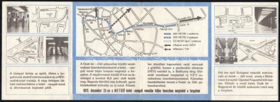 1972 Budapesti 2-es metró képes, térképes menetrendje, utazási feltételek ismertetésével