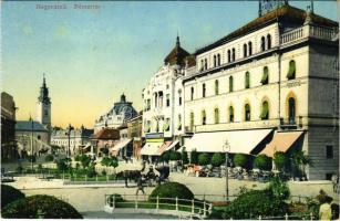 Nagyvárad, Oradea; Bémer tér, Pannonia szálloda, üzletek. Vidor Manó kiadása / square, hotel, shops